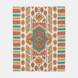 Tribal Vintage: Ethnisches Nahtloses Muster Fleecedecke