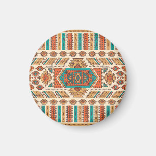 Tribal Vintage: Ethnisches Nahtloses Muster Magnet