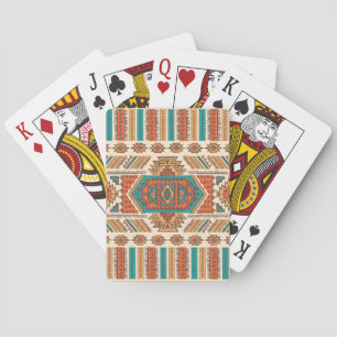 Tribal Vintage: Ethnisches Nahtloses Muster Spielkarten