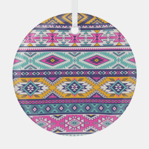 Tribal Vintage Navajo: Retro-Muster Ornament Aus Glas