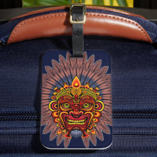 Tribal Warrior King Ritual Mask Gepäckanhänger