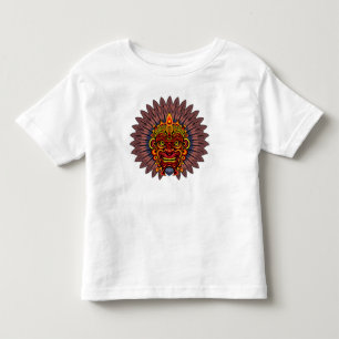 Tribal Warrior King Ritual Mask Kleinkind T-shirt