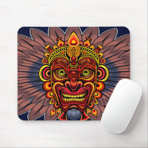 Tribal Warrior King Ritual Mask Mousepad