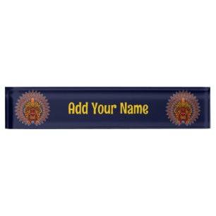 Tribal Warrior King Ritual Mask Namensplakette