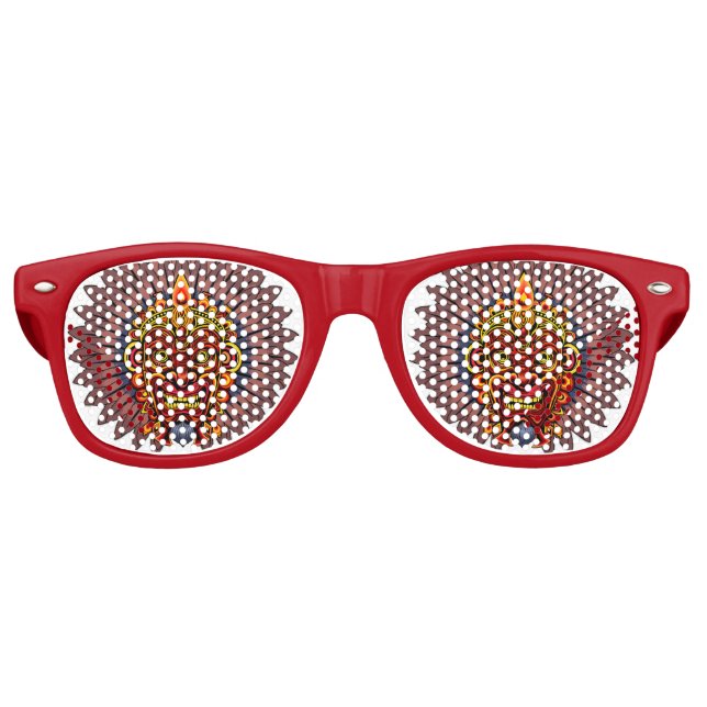 Tribal Warrior King Ritual Mask Partybrille (Vorderseite)