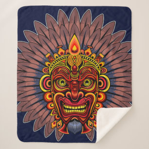 Tribal Warrior King Ritual Mask Sherpadecke