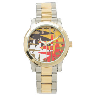 Tribal Watch Modern 4 Nations Art Wrist Watch Armbanduhr