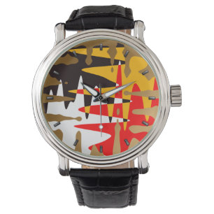 Tribal Watch Modern 4 Nations Art Wrist Watch Armbanduhr