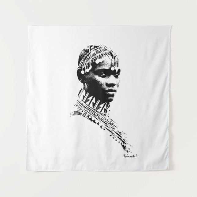 Tribal Wedding Bride Wandteppich (Vorderseite)