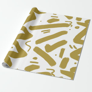 Tribal White und Gold Geschenkpapier