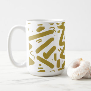 Tribal White und Gold Kaffeetasse
