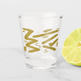 Tribal White und Gold Schnapsglas