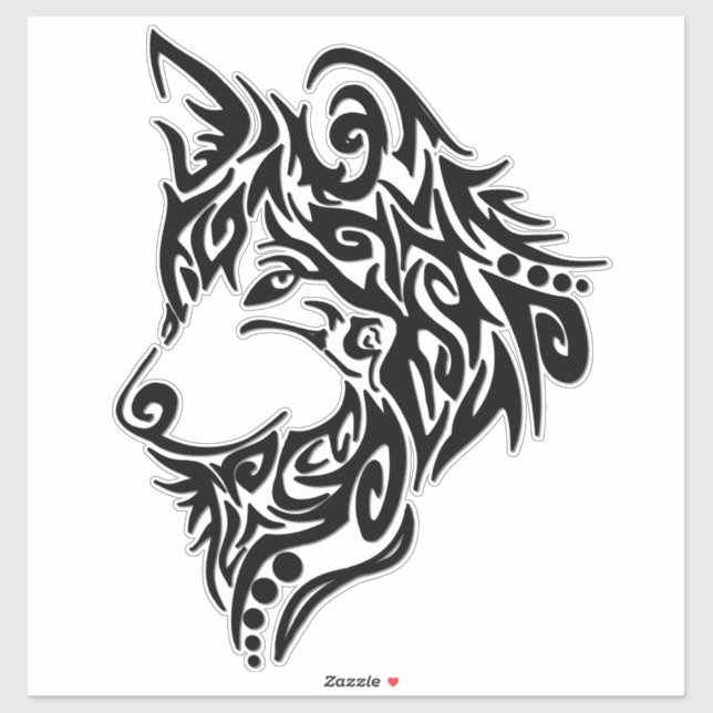 Tribal Wolf Aufkleber (Blatt)