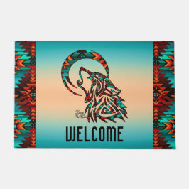 Tribal Wolf Doormat Fußmatte