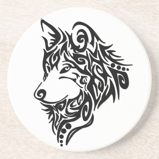 Tribal Wolf Getränkeuntersetzer (Vorne)