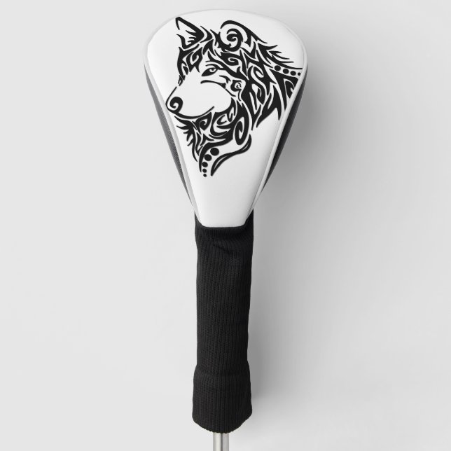 Tribal Wolf Golf Headcover (Vorderseite)