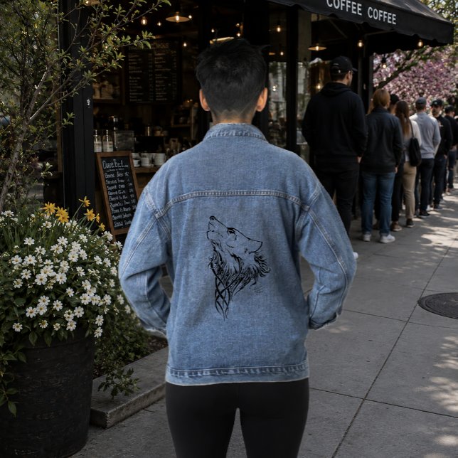 Tribal Wolf Jeansjacke (Von Creator hochgeladen)