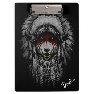 Tribal Wolf Klemmbrett