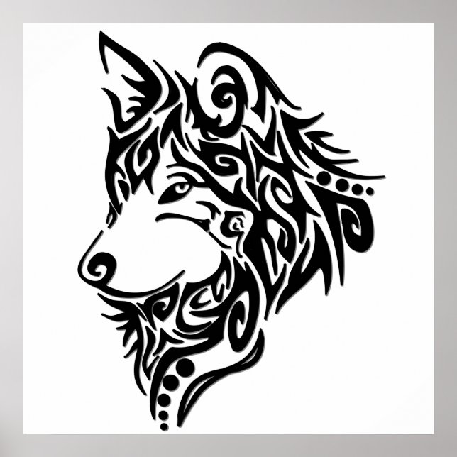 Tribal Wolf Poster (Vorne)