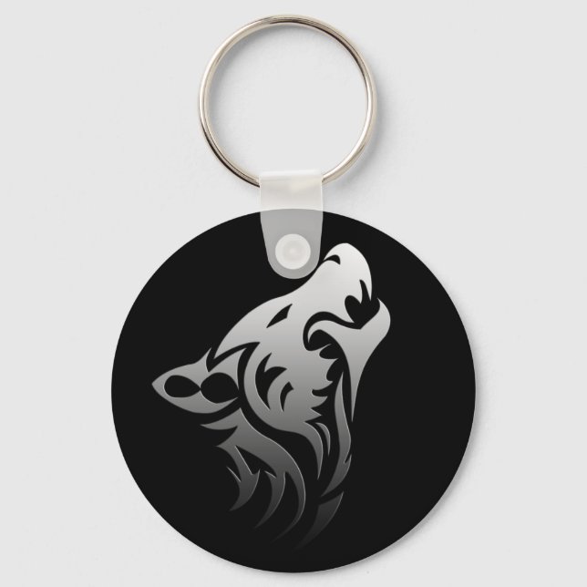 Tribal Wolf Schlüsselanhänger (Vorderseite)