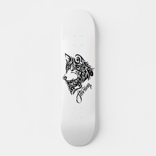 Tribal Wolf Skateboard (Vorne)