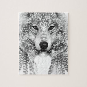 Tribal Wolf Spirit Puzzle