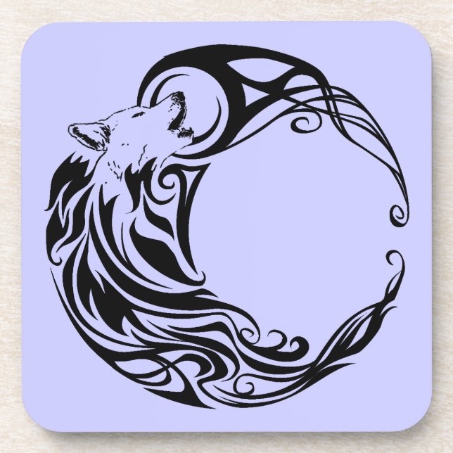 Tribal Wolf Untersetzer (Vorderseite)