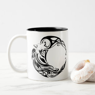 Tribal Wolf Zweifarbige Tasse