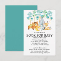 Tribal Woodland Animals Baby Shower Book for Baby