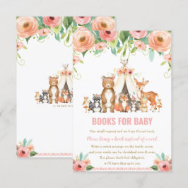 Tribal Woodland Animals Blumenbücher für Kinderkar Einladung