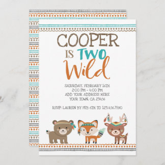 Tribal Woodland Einladung