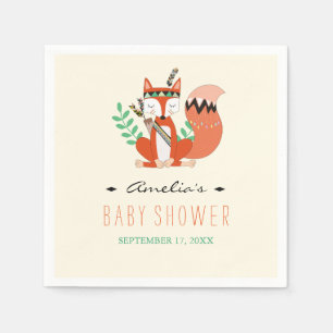 Tribal Woodland Fox Babydusche Napkins Serviette