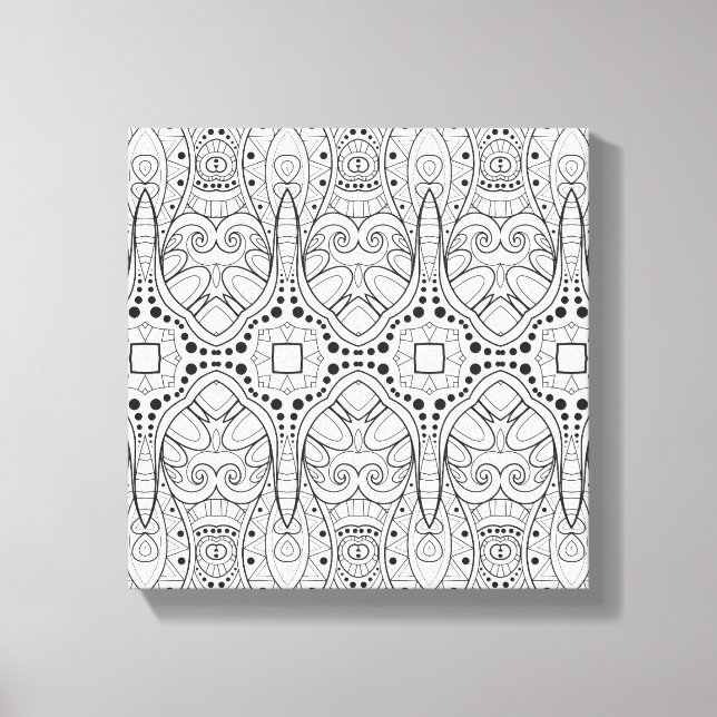 Tribal Zendoodle Design 6 Leinwanddruck (Vorderseite)