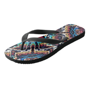 Tribale geometrische Farben Flip Flops