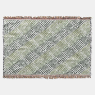 Tribale grüne Streifen Abstract Pattern Decke