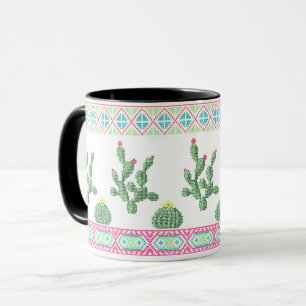 Tribale Kreuzstichstickerei Mexica Tasse