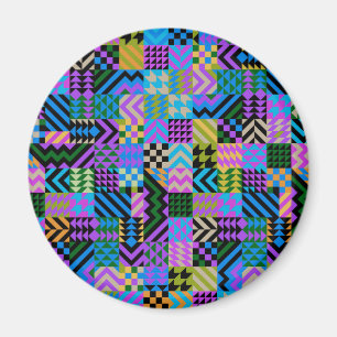 Tribale Volkskunst - Blau Magnet