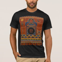 Tribale Warli-Kunst Ujjain Mahakal Tempel - Ethnis T-Shirt