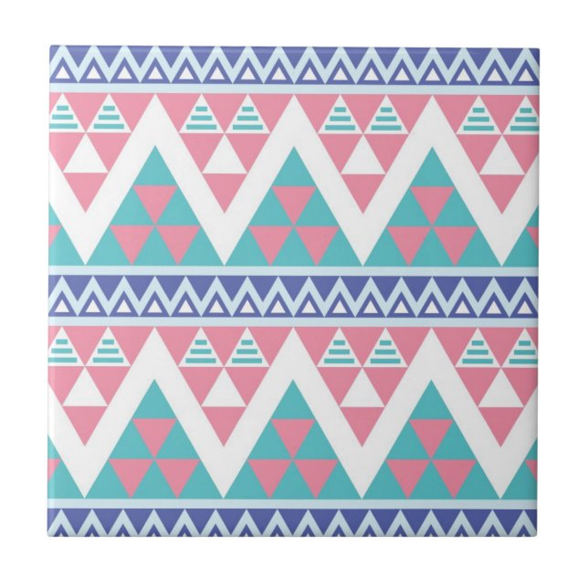 Tribaler Aztec-Farbmuster Fliese (Vorderseite)