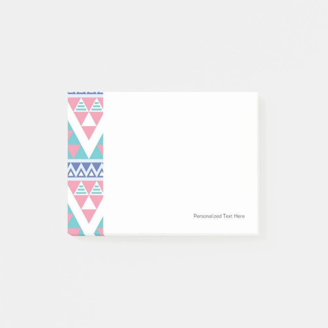 Tribaler Aztec-Farbmuster Post-it Klebezettel (Vorderseite)