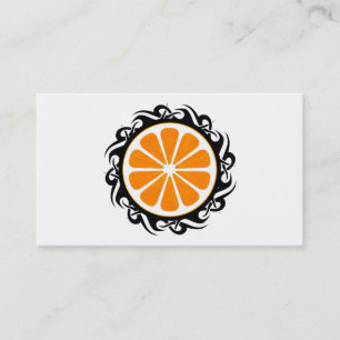 tribaler Orange Visitenkarte