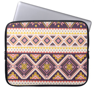 Tribales Aztec-Streifenmuster, geometrisches Muste Laptopschutzhülle