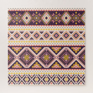 Tribales Aztec-Streifenmuster, geometrisches Muste Puzzle