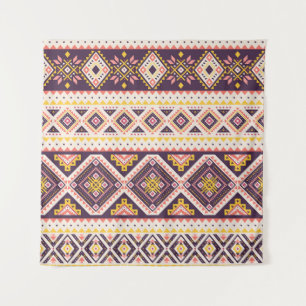 Tribales Aztec-Streifenmuster, geometrisches Muste Wandteppich