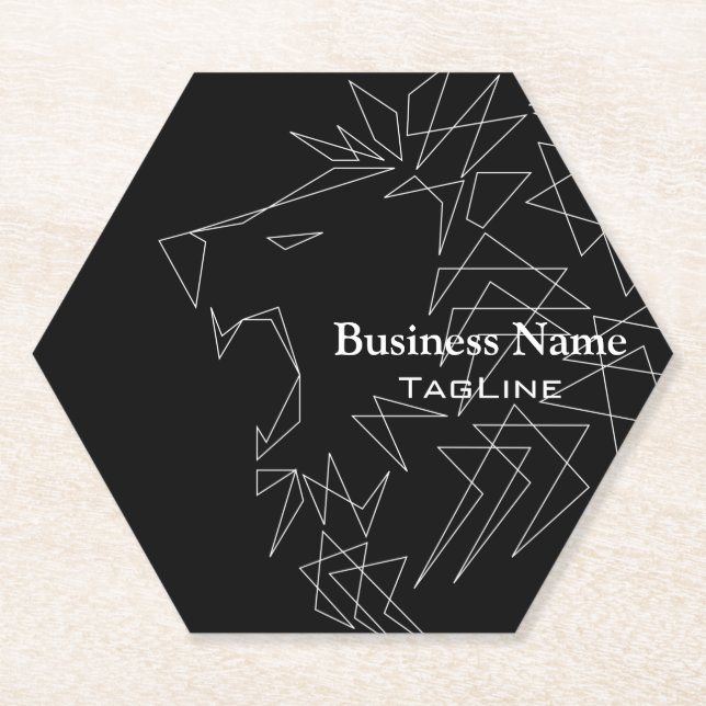 Tribe Roar Lion Kontur Paper Untersetzer (Vorderseite)