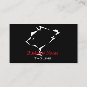 TribeBear Red auf Black Business Card Visitenkarte