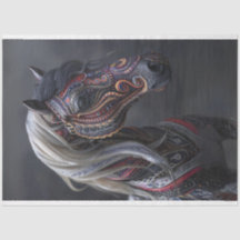 Tribunal Lila Painted Indian Horse Decoupage