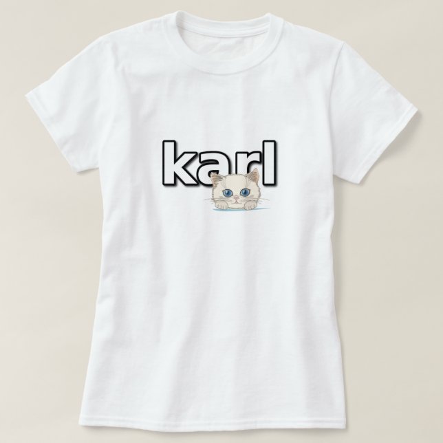 Tribut an Karl Lagerfeld T-Shirt (Design vorne)