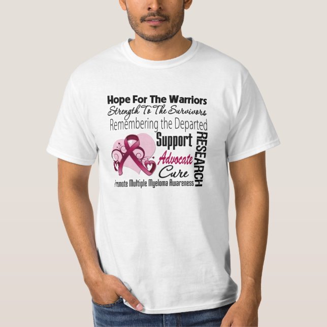 Tribut-Hoffnungs-Collage - multiples Myeloma T-Shirt (Vorderseite)