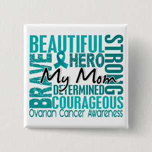 Tribut-quadratische Mama-Eierstockkrebs Button